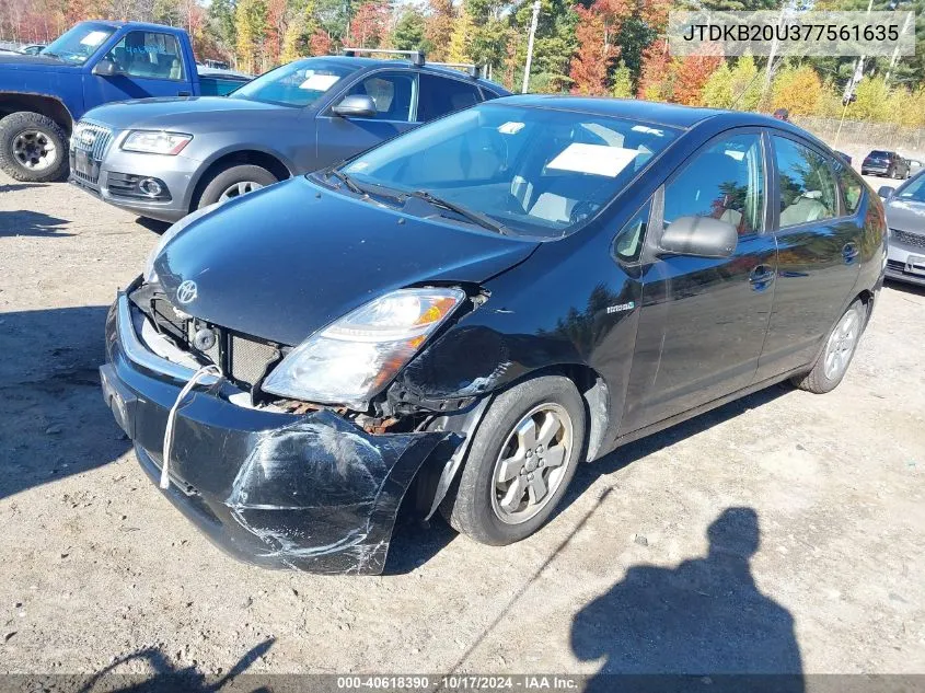 2007 Toyota Prius VIN: JTDKB20U377561635 Lot: 40618390