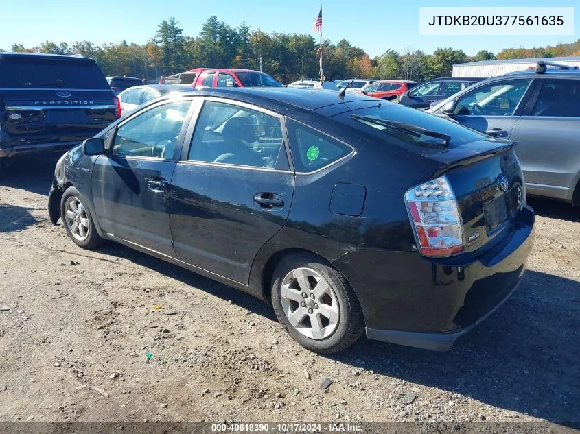 2007 Toyota Prius VIN: JTDKB20U377561635 Lot: 40618390