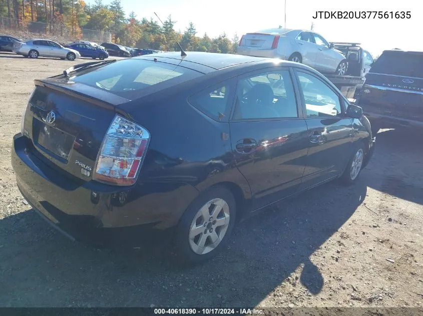 2007 Toyota Prius VIN: JTDKB20U377561635 Lot: 40618390