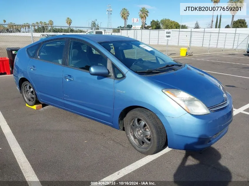 2007 Toyota Prius Touring VIN: JTDKB20U077659201 Lot: 40629733