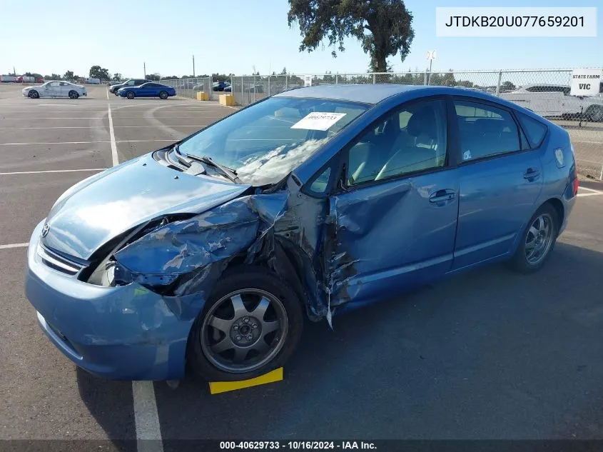 2007 Toyota Prius Touring VIN: JTDKB20U077659201 Lot: 40629733