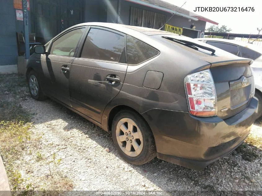 2007 Toyota Prius VIN: JTDKB20U673216476 Lot: 40632890