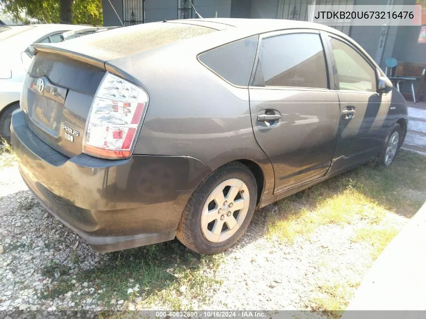 2007 Toyota Prius VIN: JTDKB20U673216476 Lot: 40632890