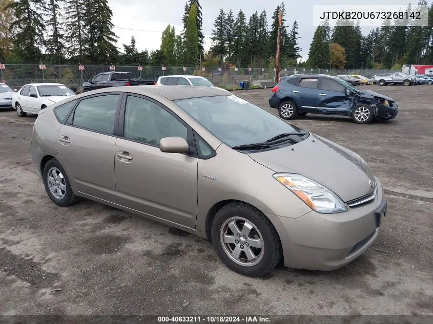 2007 Toyota Prius VIN: JTDKB20U673268142 Lot: 40633211