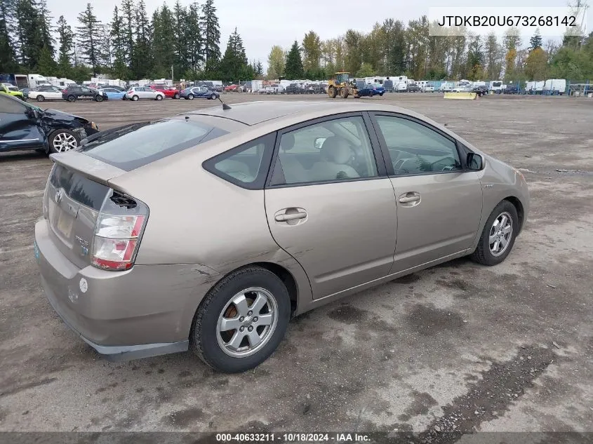 2007 Toyota Prius VIN: JTDKB20U673268142 Lot: 40633211