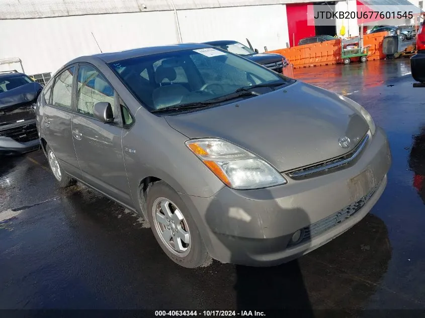 2007 Toyota Prius VIN: JTDKB20U677601545 Lot: 40634344