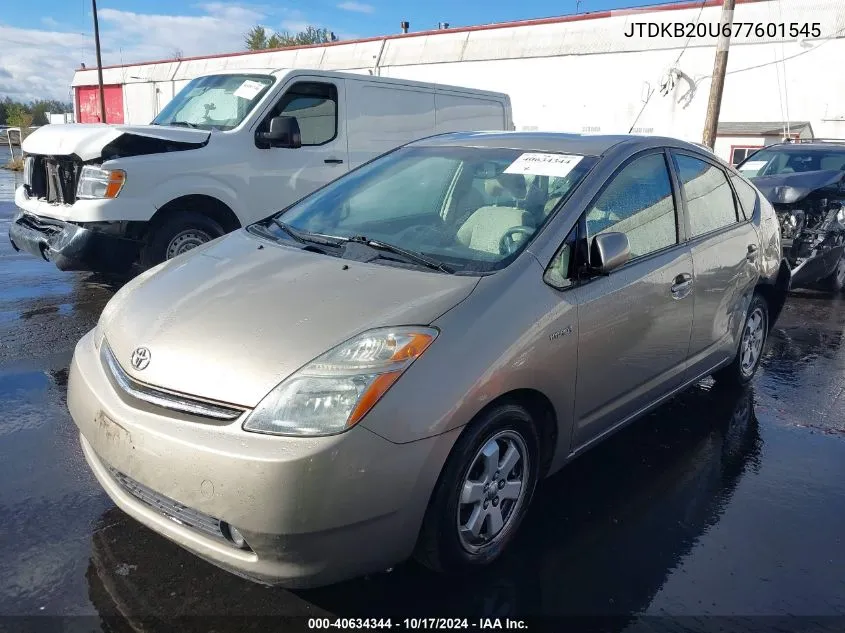 2007 Toyota Prius VIN: JTDKB20U677601545 Lot: 40634344