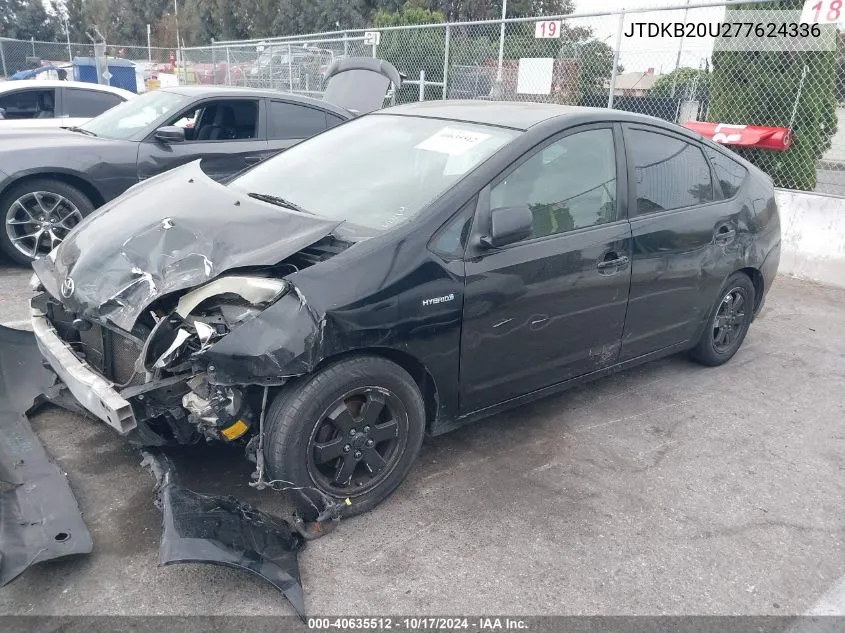 2007 Toyota Prius VIN: JTDKB20U277624336 Lot: 40635512