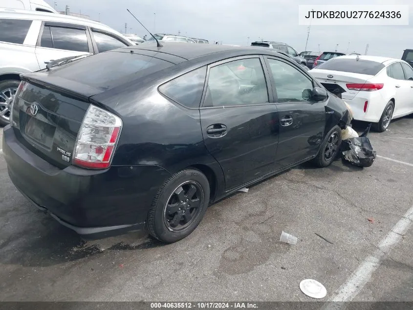 2007 Toyota Prius VIN: JTDKB20U277624336 Lot: 40635512