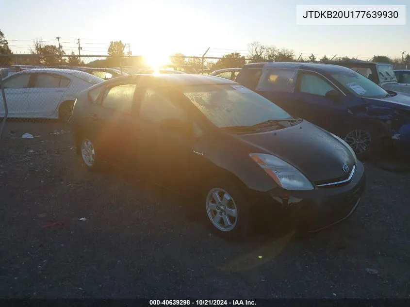 2007 Toyota Prius VIN: JTDKB20U177639930 Lot: 40639298