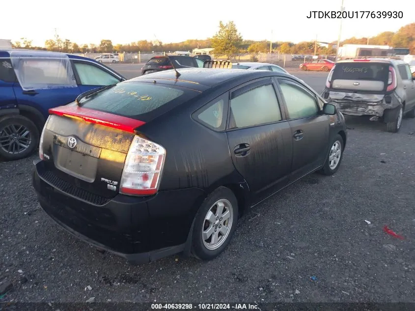 2007 Toyota Prius VIN: JTDKB20U177639930 Lot: 40639298