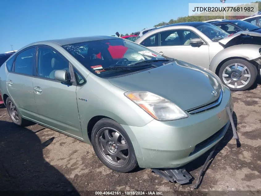 2007 Toyota Prius Touring VIN: JTDKB20UX77681982 Lot: 40642161