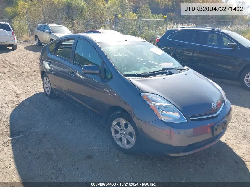 2007 Toyota Prius VIN: JTDKB20U473271492 Lot: 40654430