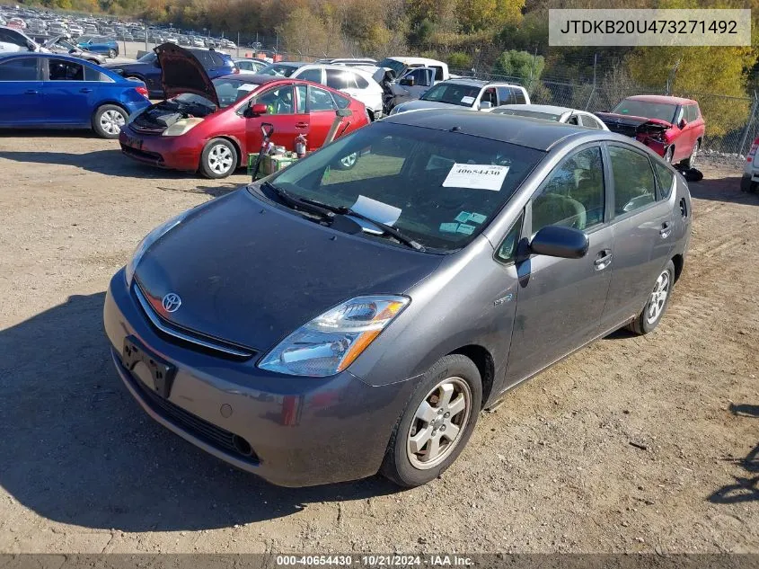 2007 Toyota Prius VIN: JTDKB20U473271492 Lot: 40654430