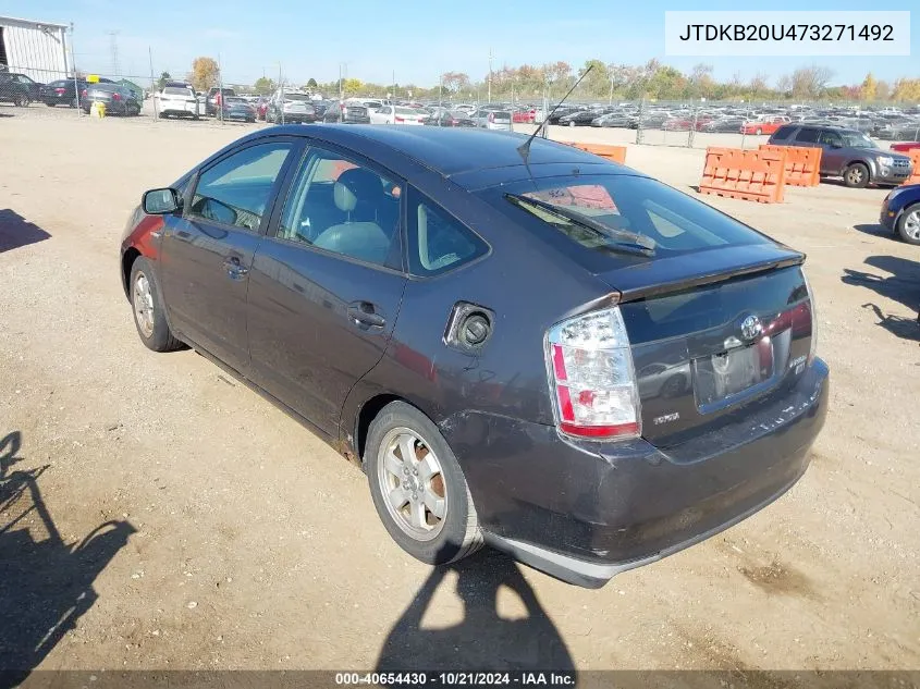 2007 Toyota Prius VIN: JTDKB20U473271492 Lot: 40654430