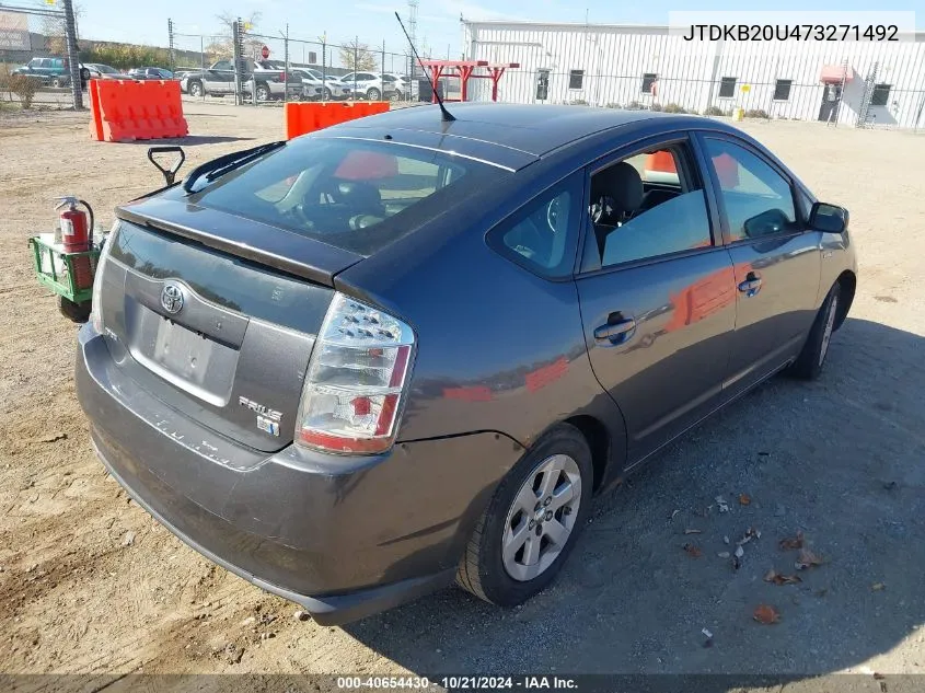 2007 Toyota Prius VIN: JTDKB20U473271492 Lot: 40654430