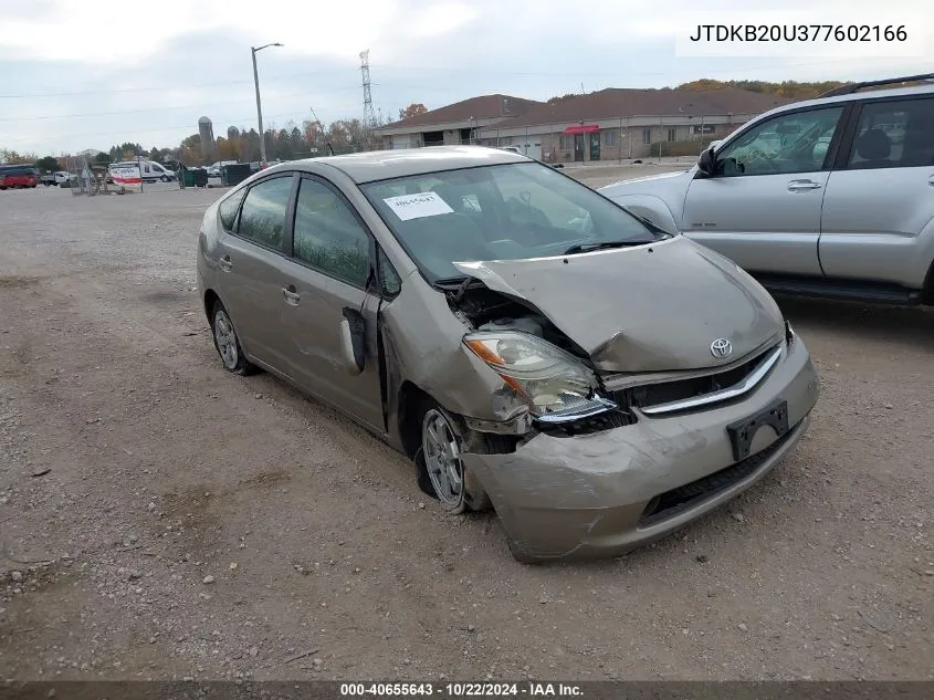 2007 Toyota Prius VIN: JTDKB20U377602166 Lot: 40655643