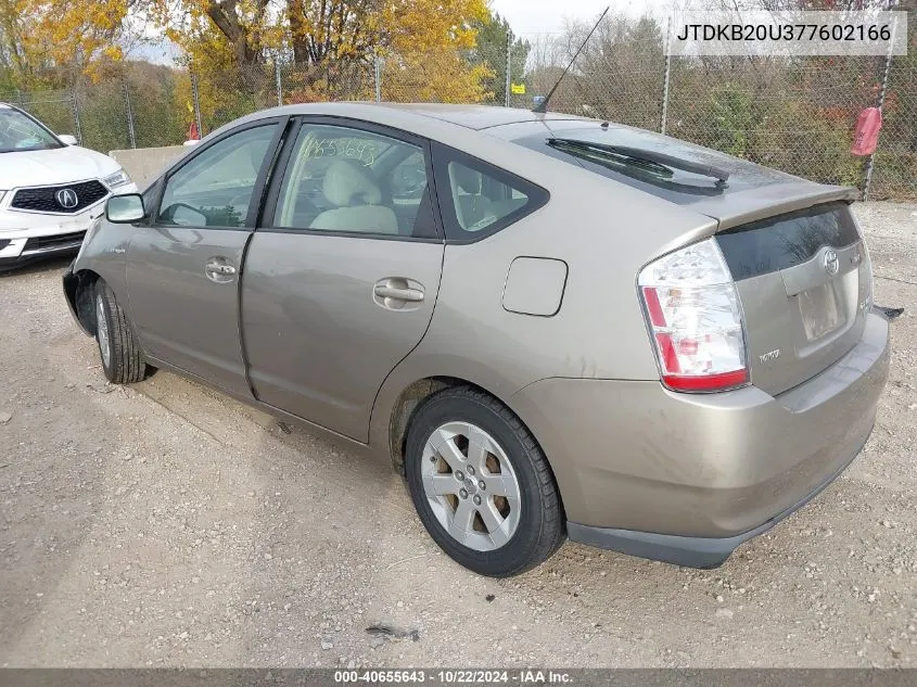 2007 Toyota Prius VIN: JTDKB20U377602166 Lot: 40655643