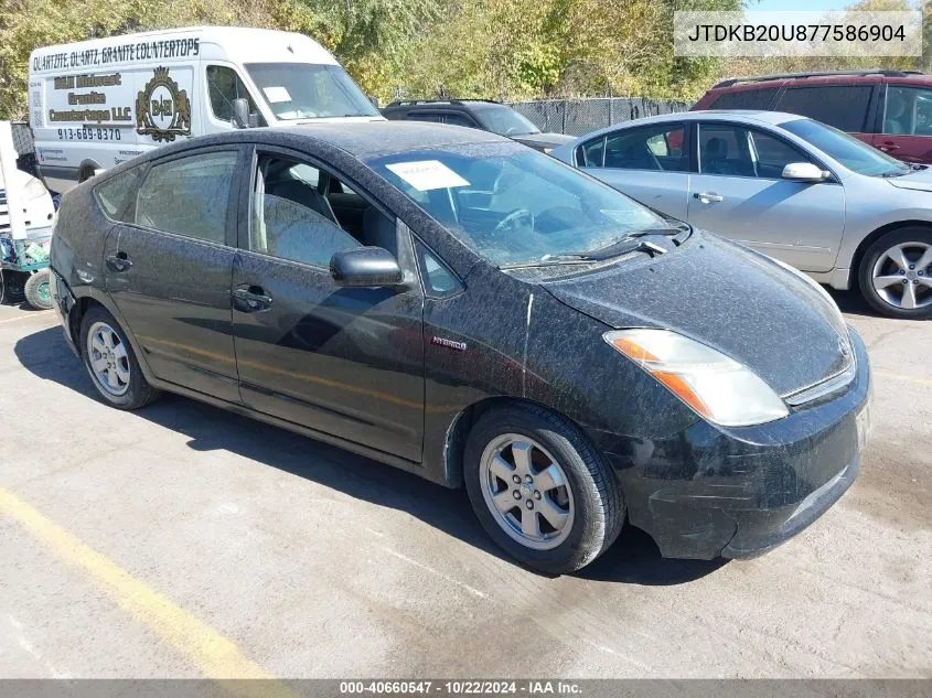 2007 Toyota Prius VIN: JTDKB20U877586904 Lot: 40660547