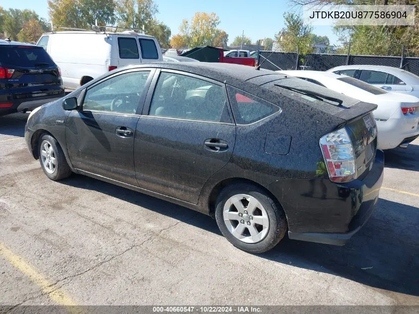 2007 Toyota Prius VIN: JTDKB20U877586904 Lot: 40660547