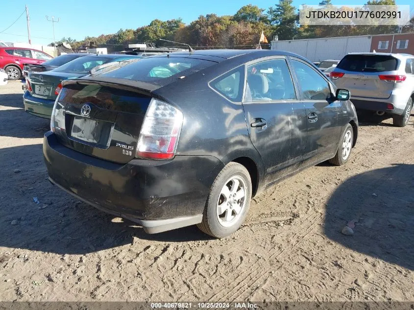 2007 Toyota Prius VIN: JTDKB20U177602991 Lot: 40679821