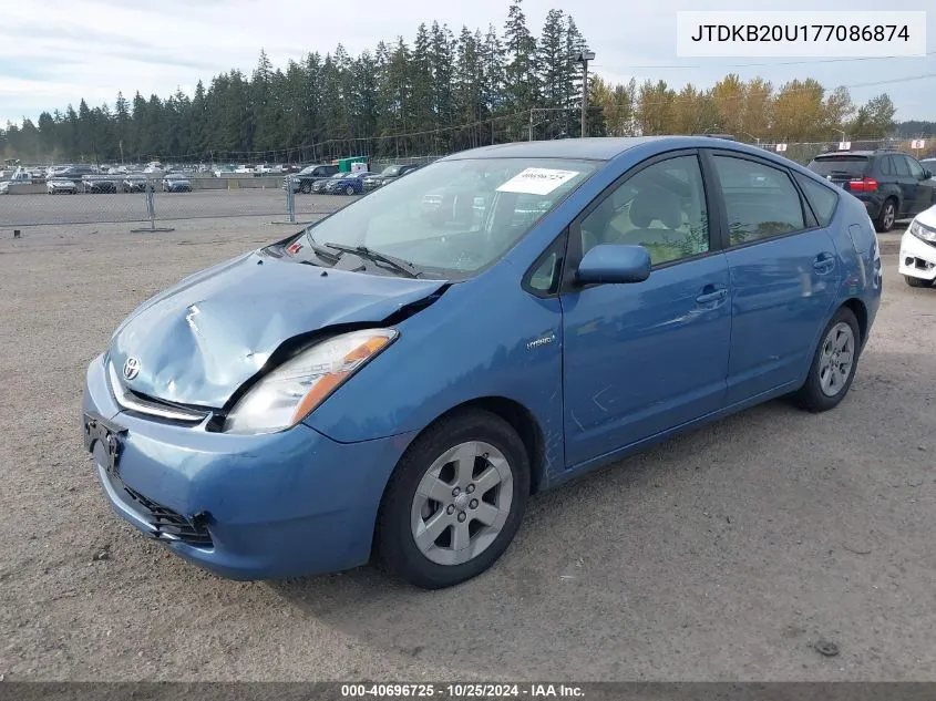 2007 Toyota Prius VIN: JTDKB20U177086874 Lot: 40696725