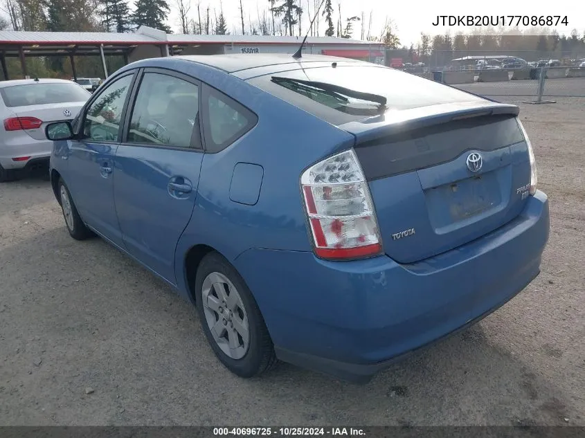 2007 Toyota Prius VIN: JTDKB20U177086874 Lot: 40696725