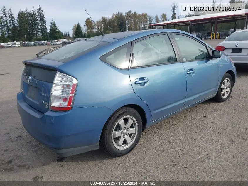 2007 Toyota Prius VIN: JTDKB20U177086874 Lot: 40696725