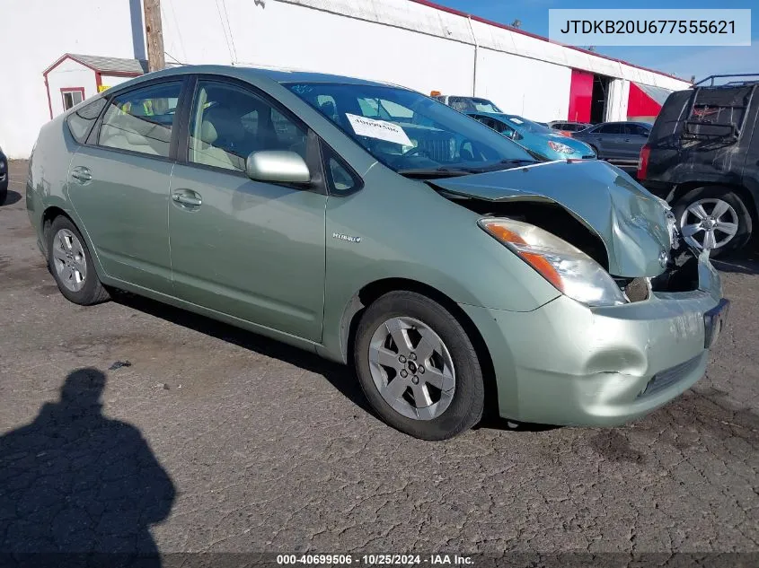 2007 Toyota Prius VIN: JTDKB20U677555621 Lot: 40699506