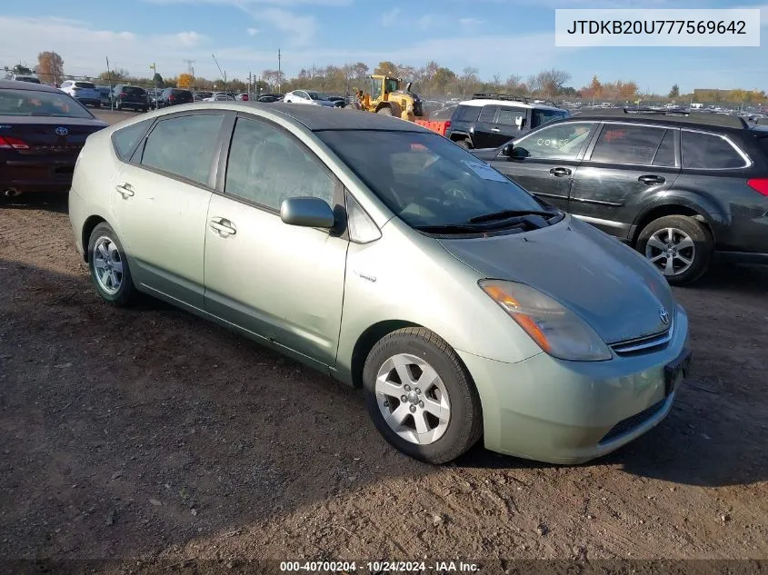 2007 Toyota Prius VIN: JTDKB20U777569642 Lot: 40700204