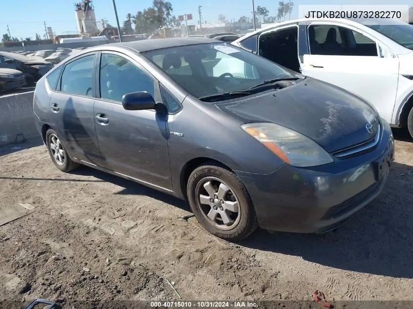 2007 Toyota Prius VIN: JTDKB20U873282270 Lot: 40715010