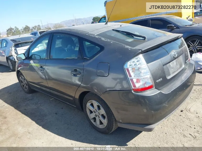 2007 Toyota Prius VIN: JTDKB20U873282270 Lot: 40715010