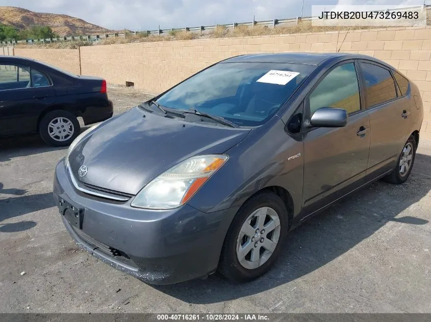 2007 Toyota Prius VIN: JTDKB20U473269483 Lot: 40716261