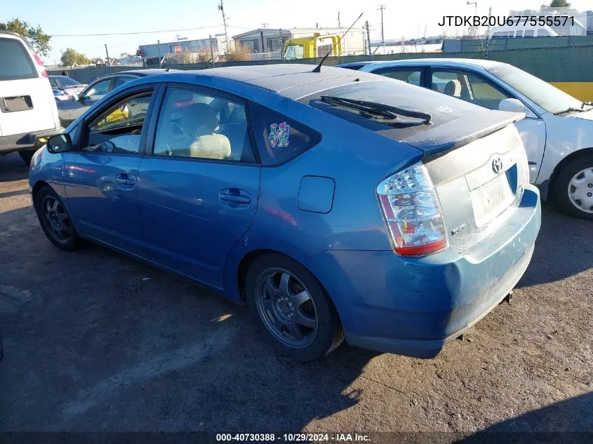 JTDKB20U677555571 2007 Toyota Prius Touring