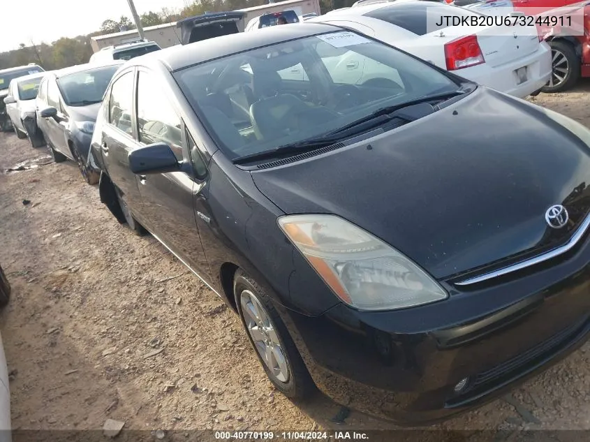 2007 Toyota Prius VIN: JTDKB20U673244911 Lot: 40770199