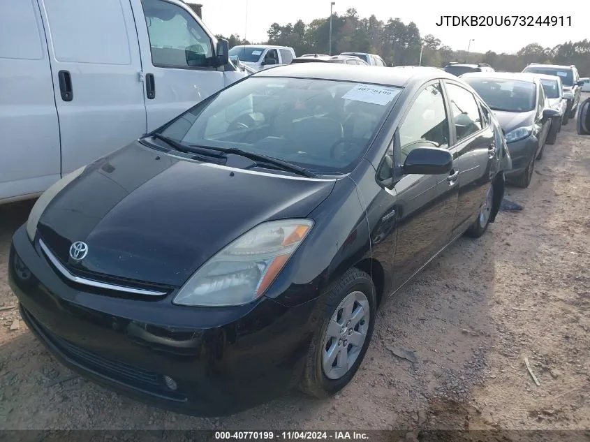 2007 Toyota Prius VIN: JTDKB20U673244911 Lot: 40770199