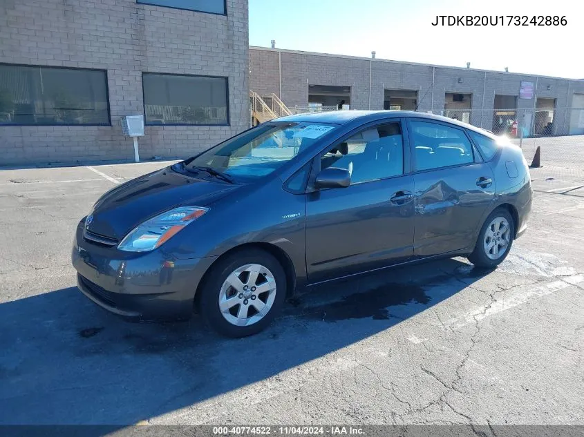 2007 Toyota Prius VIN: JTDKB20U173242886 Lot: 40774522