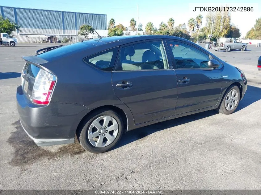 2007 Toyota Prius VIN: JTDKB20U173242886 Lot: 40774522