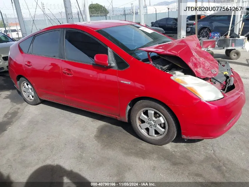 2007 Toyota Prius VIN: JTDKB20U077561267 Lot: 40790166