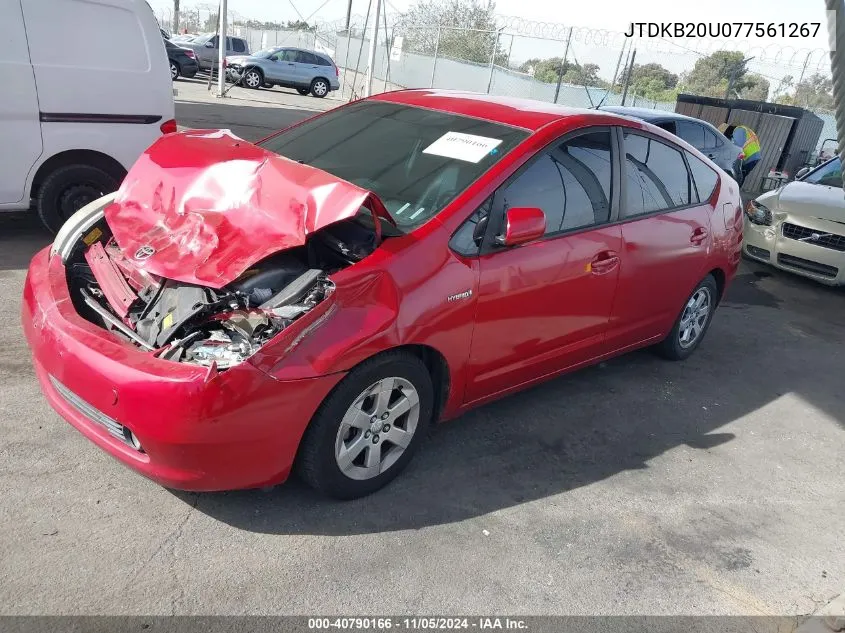 2007 Toyota Prius VIN: JTDKB20U077561267 Lot: 40790166