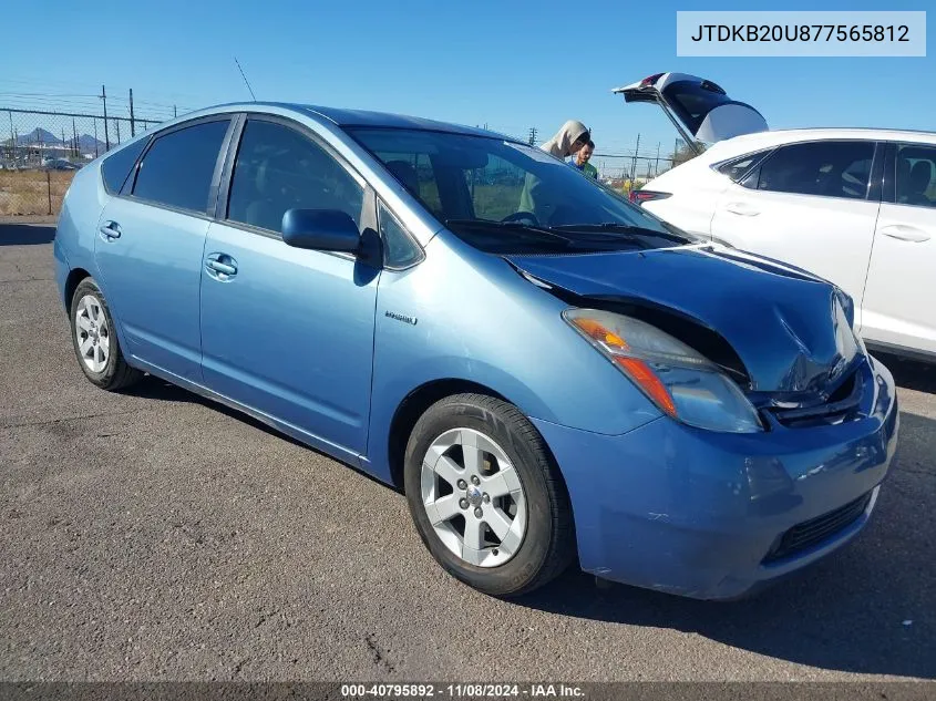 2007 Toyota Prius VIN: JTDKB20U877565812 Lot: 40795892