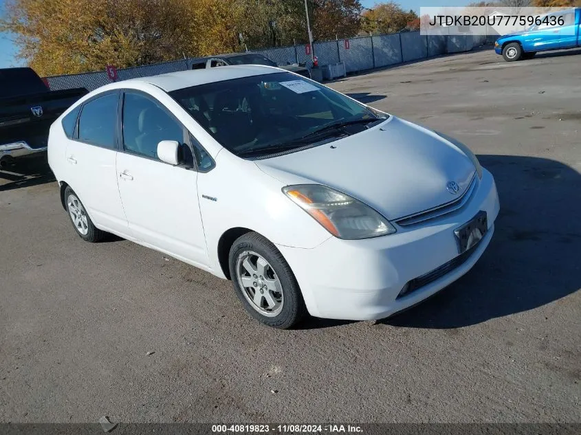 2007 Toyota Prius VIN: JTDKB20U777596436 Lot: 40819823