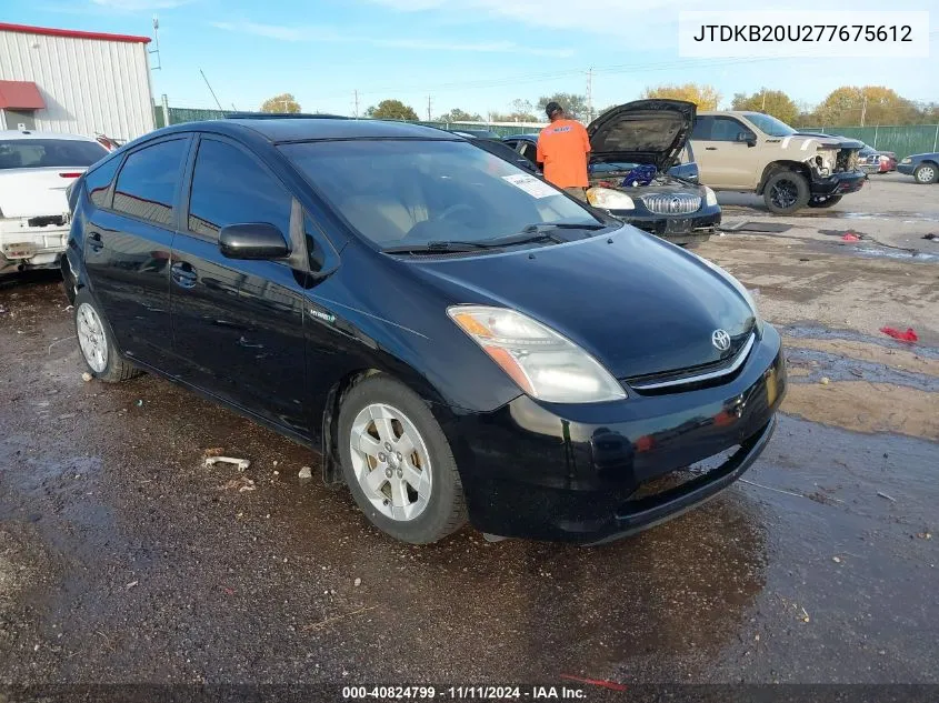 2007 Toyota Prius VIN: JTDKB20U277675612 Lot: 40824799