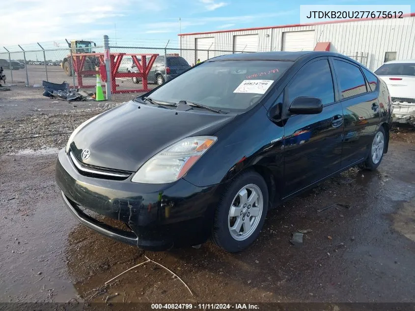 2007 Toyota Prius VIN: JTDKB20U277675612 Lot: 40824799