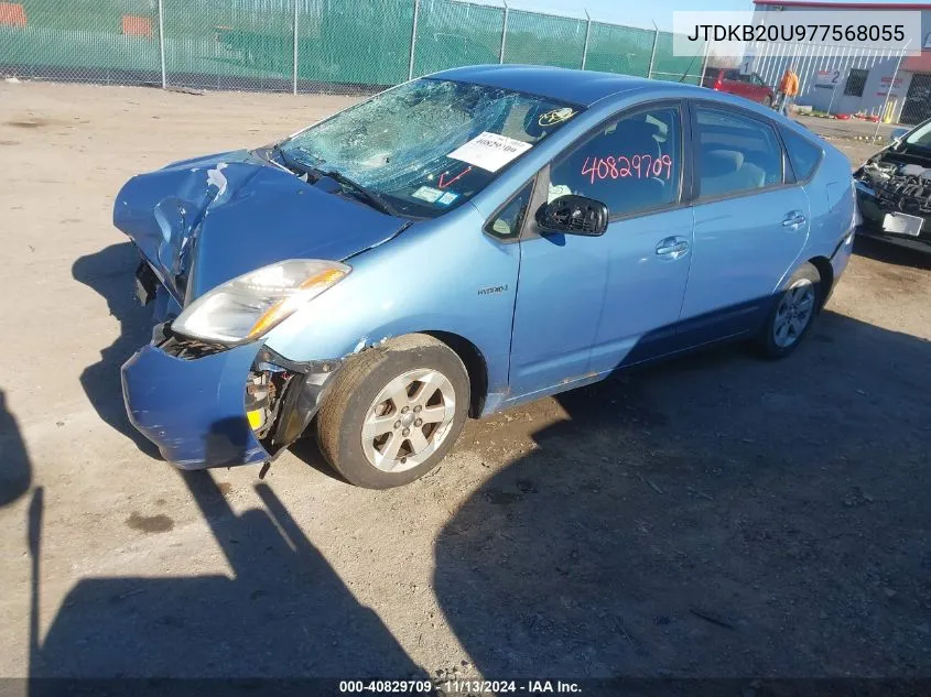 2007 Toyota Prius VIN: JTDKB20U977568055 Lot: 40829709