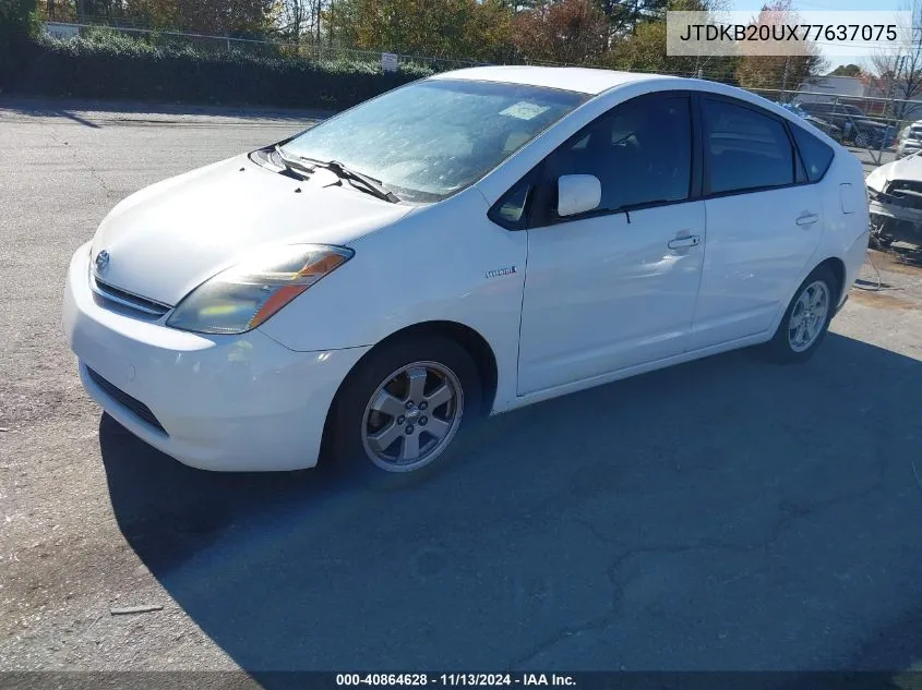 2007 Toyota Prius VIN: JTDKB20UX77637075 Lot: 40864628