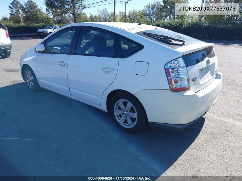 2007 Toyota Prius VIN: JTDKB20UX77637075 Lot: 40864628