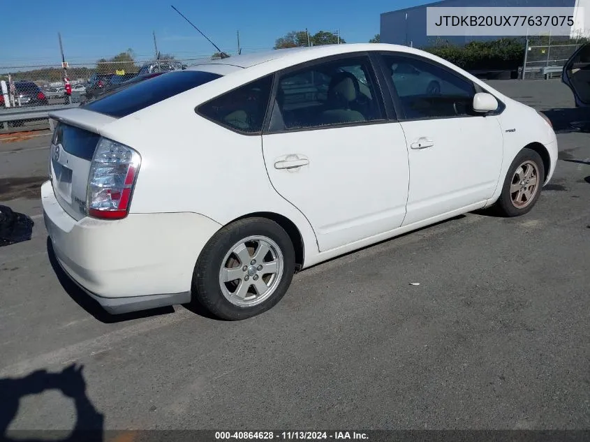 2007 Toyota Prius VIN: JTDKB20UX77637075 Lot: 40864628