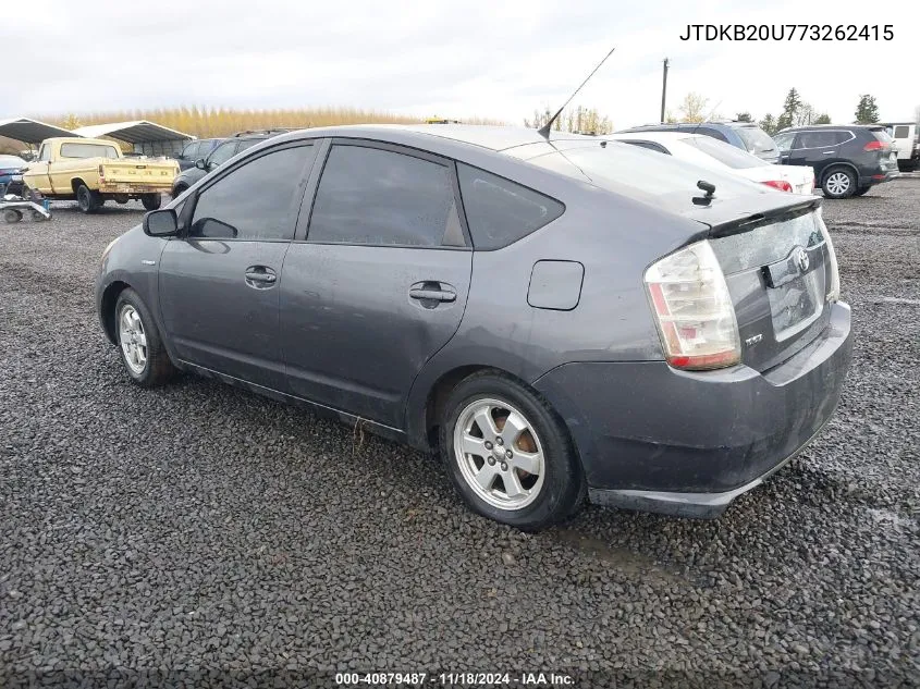 2007 Toyota Prius VIN: JTDKB20U773262415 Lot: 40879487