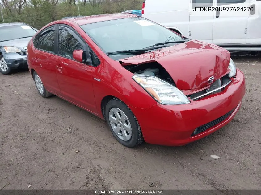 2007 Toyota Prius VIN: JTDKB20U977624270 Lot: 40879826